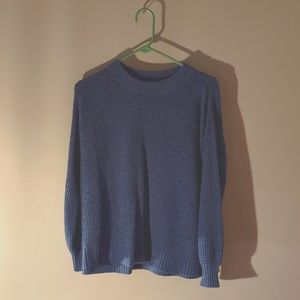 Blue Waffle Sweater
